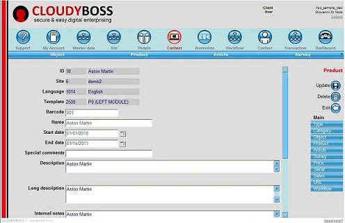 CloudyBOSS platform